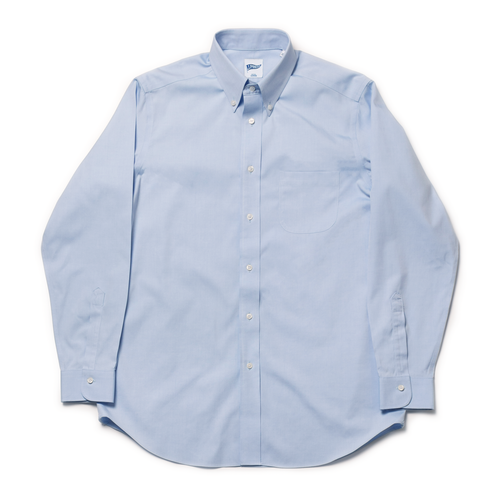 Blue Pinpoint Button Down Collar Shirt - Trim Fit