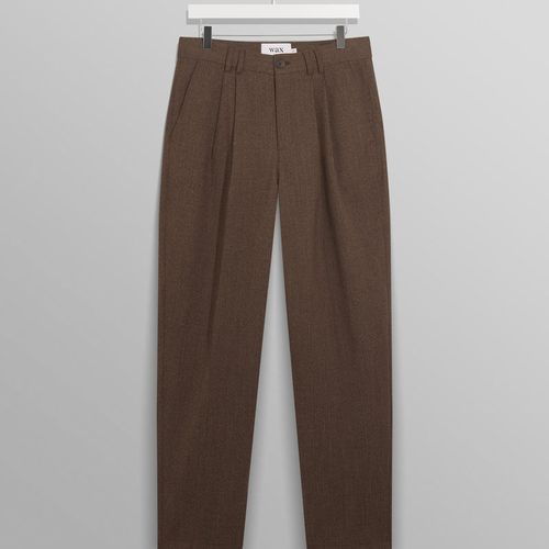 Raleigh Pleat Trousers Brown