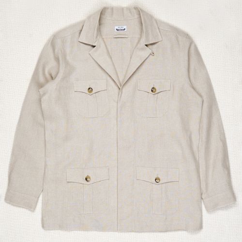 Ascot Chang for The Armoury Beige Linen Safari Jacket *sample* (Pre-Owned)