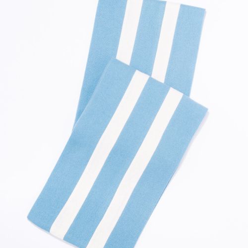 Schoolboy Muffler - Light Blue/white