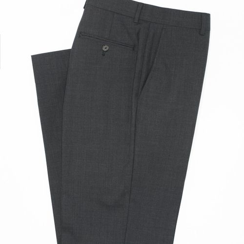 Charcoal Tropical Wool Trousers