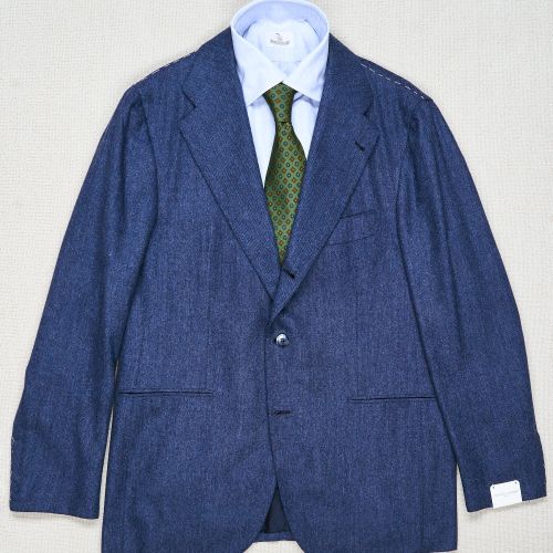 Orazio Luciano T1000 Blue Wool Herringbone Sport Coat (NOS)