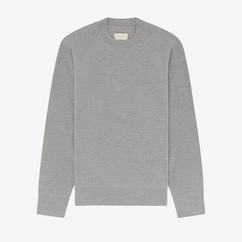 Merino Shaker Stitch Crewneck Sweater