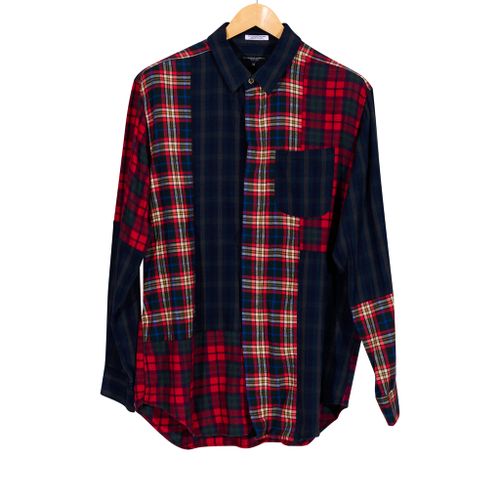 Combo Short Collar Shirt Navy/Red