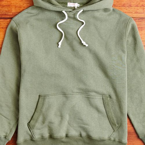 450 Loopwheel Hoodie in OD Green