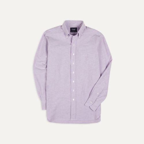 Lilac Cotton Oxford Cloth Button-Down Shirt