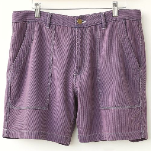 Bedford Cord Camp Pocket Shorts - Purple