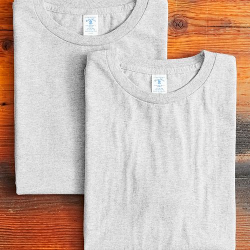 2-Pack Short Sleeve Crew Tee in Heather Grey