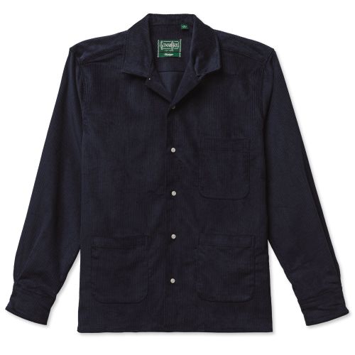 Navy Jumbo Corduroy 3-Pocket Coat