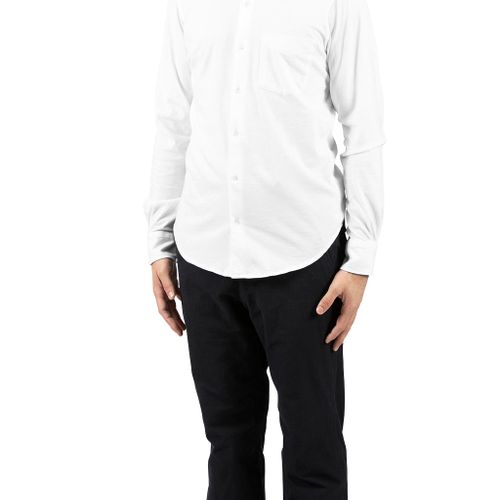 Button Front Jersey Shirt White