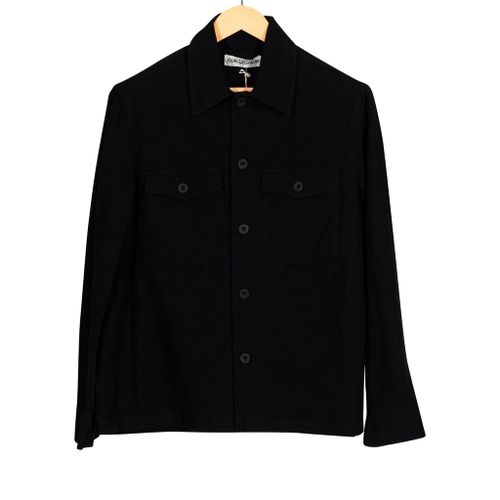 Evening Coach Jacket Black Brushed Cotton