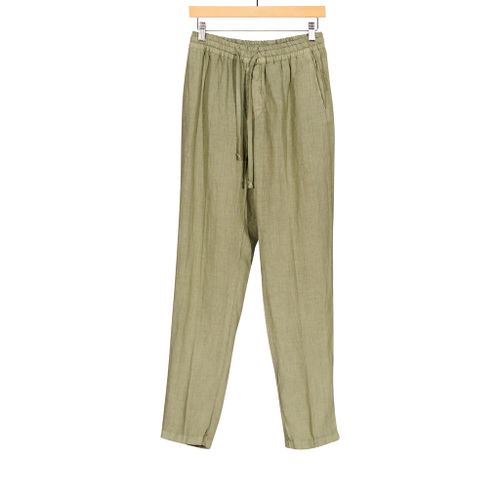 Mattia Linen Trouser Green