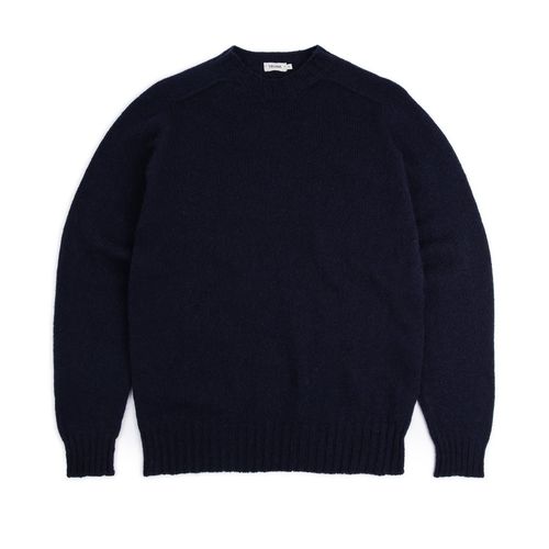 Trunk Berwick Brushed Shetland Crew Sweater: Navy