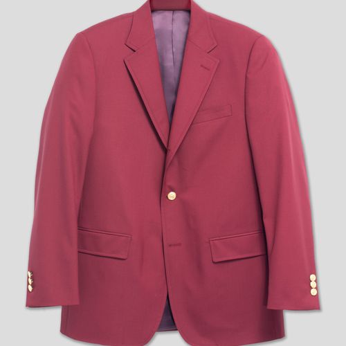 Burgundy Solid Blazer