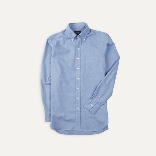 Light Blue Brushed Cotton Button-Down Shirt