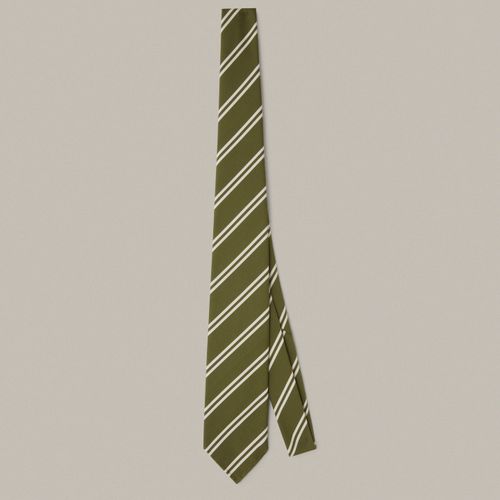 TIE Mogador Striped Silk Green Green