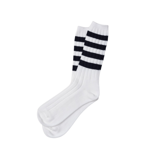 Enrich Heavyweight Socks- Quattro Stripes Navy