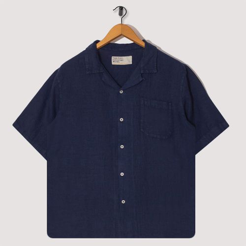 Road Shirt - Navy Fine Linen