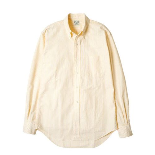 Kamakura Vintage Ivy University Stripe Button Down Oxford- Yellow