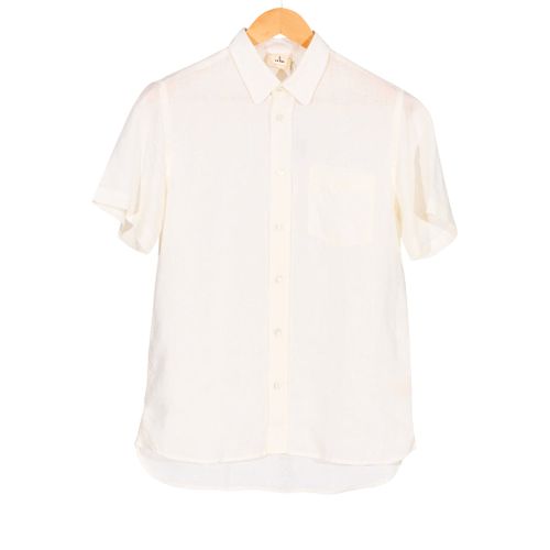 Ribiero Ecru Linen Short Sleeve Shirt