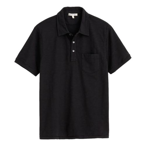 Standard Slub Cotton Polo Black