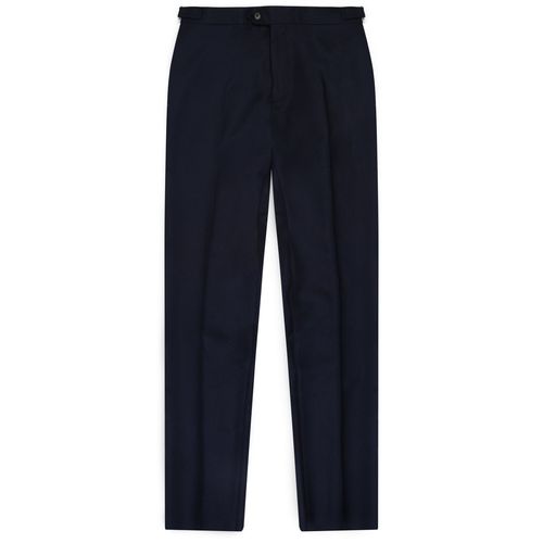 Trunk Wigmore Wool Twill Suit Trousers: Navy