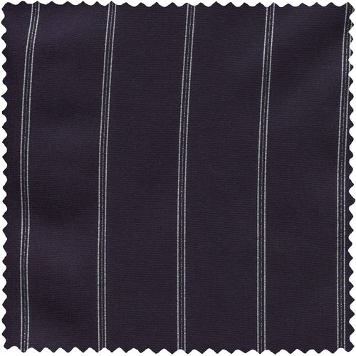 Navy Metallic Stripe Voile