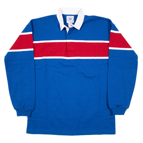 Striped Rugby Shirt - Royal/white/red