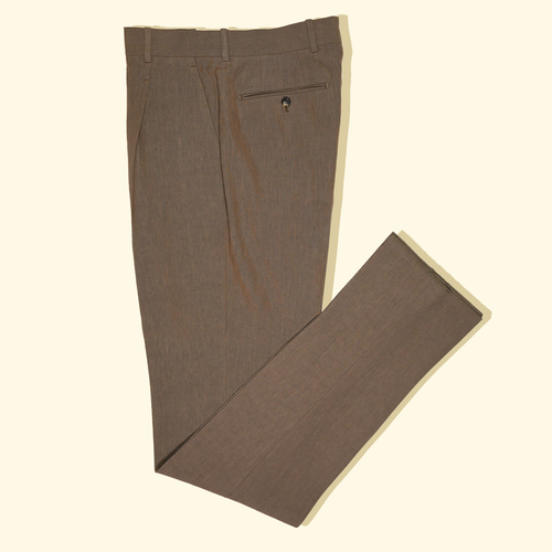 Sueded Linen Pleated Trousers - CappuccinoSueded Linen Pleated Trousers - Cappuccino