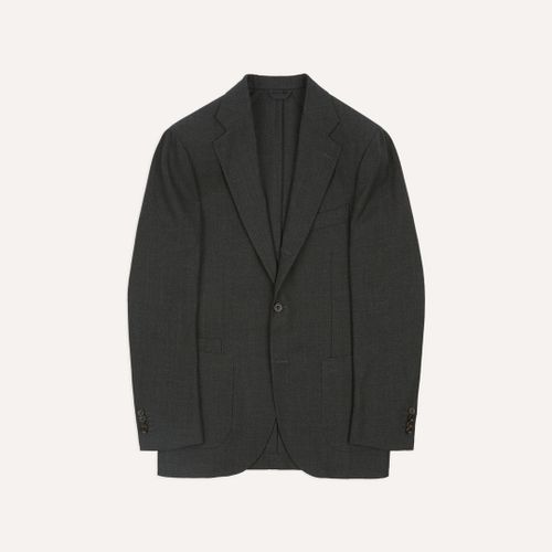 Charcoal Tropical Wool Tailored Jacket