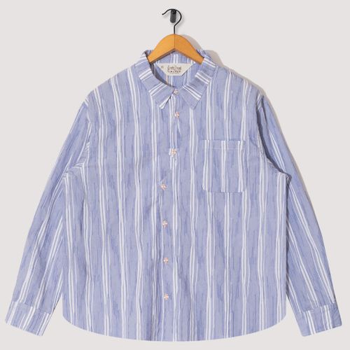 Organic Placket Shirt - Blue