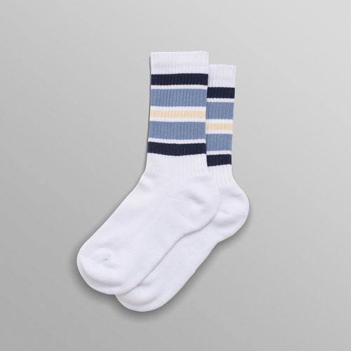 Trek Sock White/Blue Sports Stripe