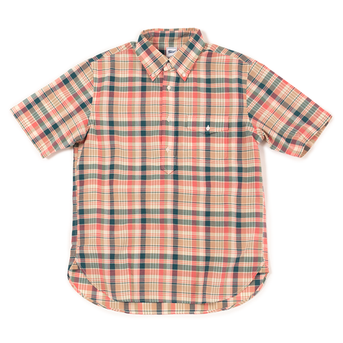 Madras Popover - Pink/green/tan