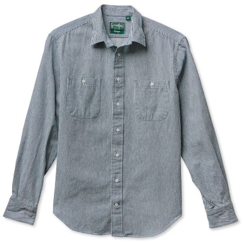 Hickory Stripe Denim Work Shirt