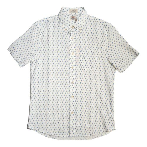 Breeze Shirt Blue Palm Foliage