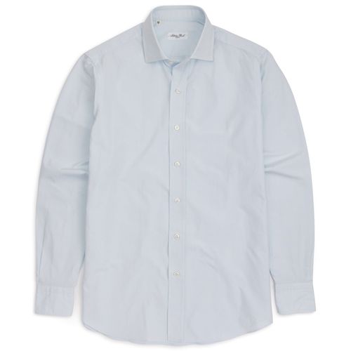 Salvatore Piccolo Light Canvas Shirt: Pale Blue