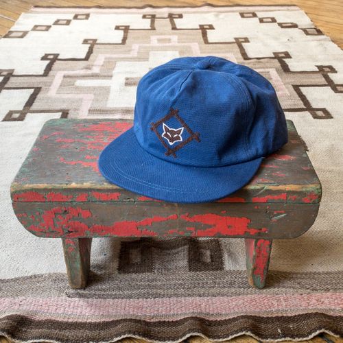 Chainstitched Canvas Diamond Hat - Blue