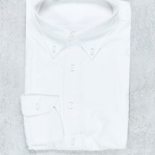 P. Johnson White Dress Oxford with Button Down Collar Popover Shirt (NOS)