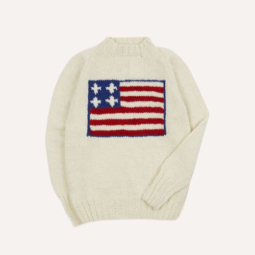 Chamula for Drake's Ecru Flag Merino Jumper