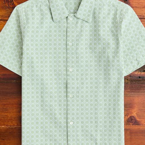 Resort Shirt in Seafoam Rattan