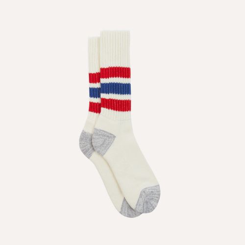 RoToTo Red and Blue Cotton Crew Socks