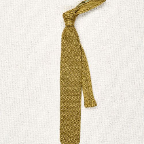 Tom Ford Yellow Silk Knit Tie (Pre-Owned)