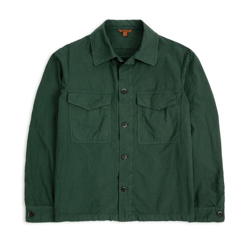 Barena Desco Mariol Ripstop Overshirt: Green