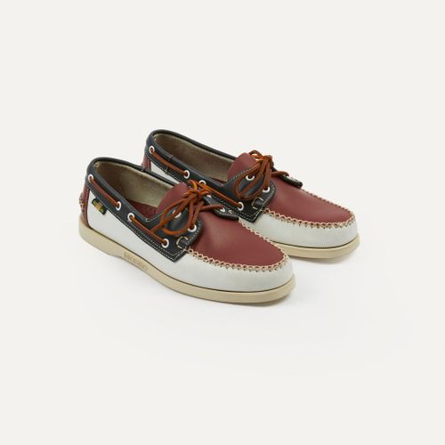 Drake's by Sebago Red White and Blue Docksides Spinnaker Boat Shoe