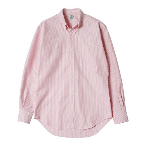 Kamakura Vintage Ivy University Stripe Button Down Oxford- Red