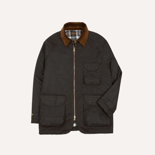 Brown Waxed Coverall Jacket