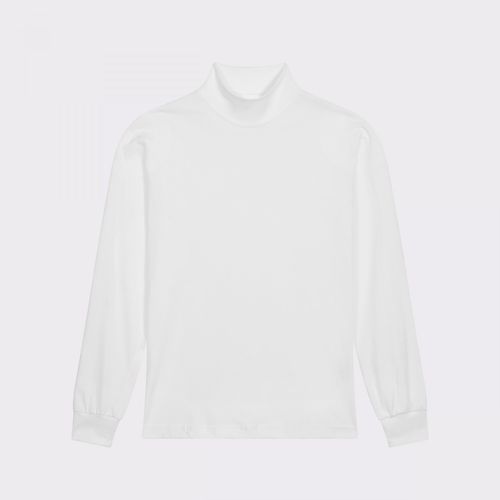 Mock Neck Light T-shirt : White