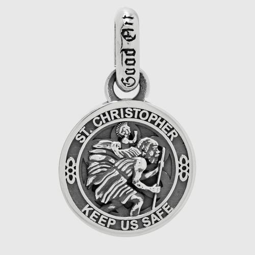 Saint Christopher Shazam Pendant in Sterling Silver