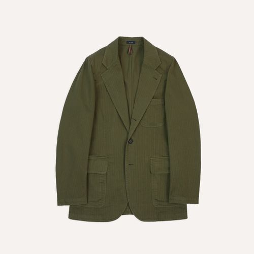 Olive Herringbone Cotton Games Blazer Mk. I