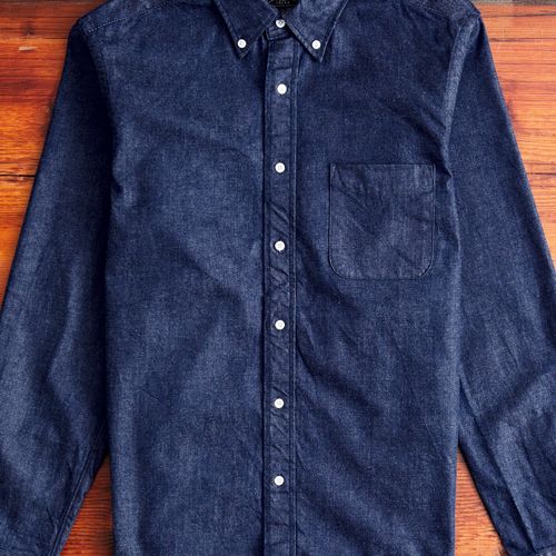 Denim Button-Down Shirt in Indigo